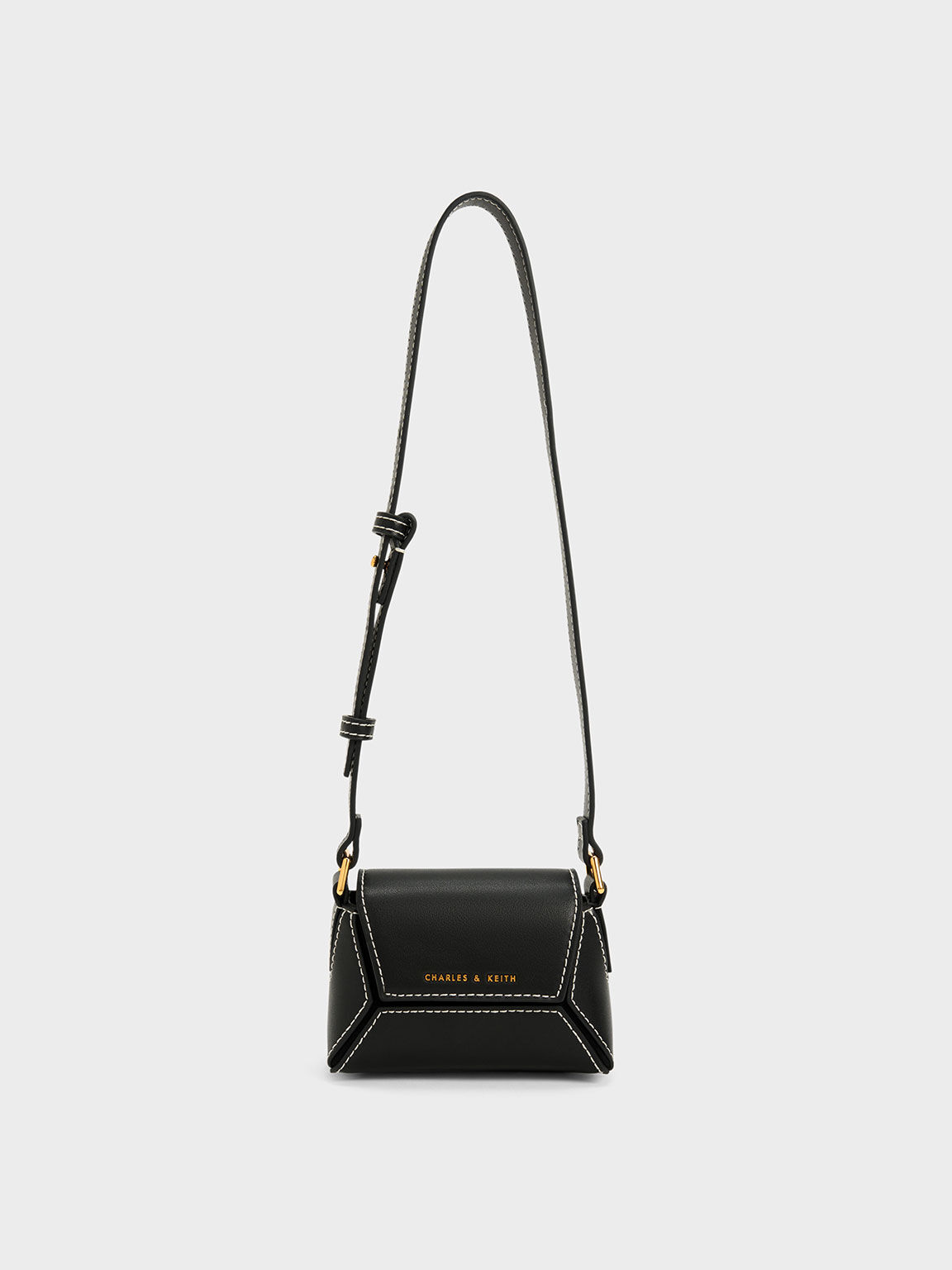 Black Nasrin Geometric Mini Bag - CHARLES & KEITH FR