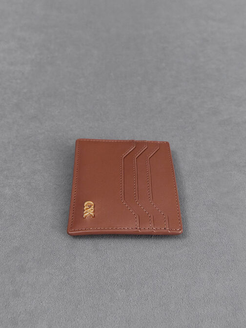 Leather Multi-Slot Card Holder, Cognac, hi-res