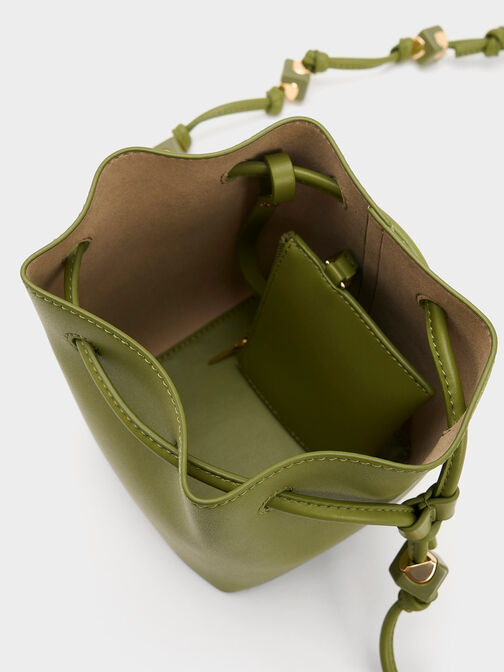 Bolso cesta con nudo en forma de cubo, Pistache, hi-res