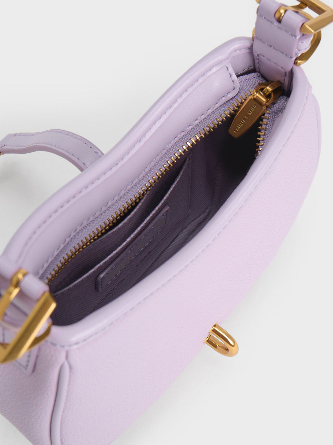 Thessaly Metallic Accent Bag, Lilac, hi-res