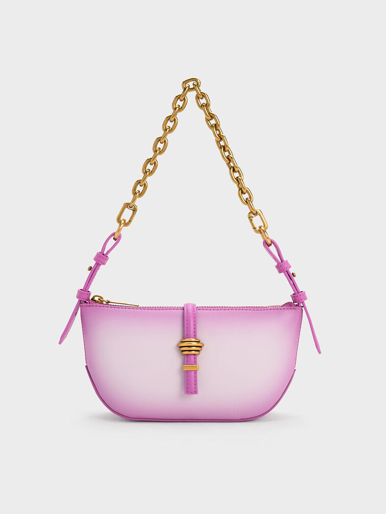 Trudy Ombre Belted Geometric Bag, Purple, hi-res