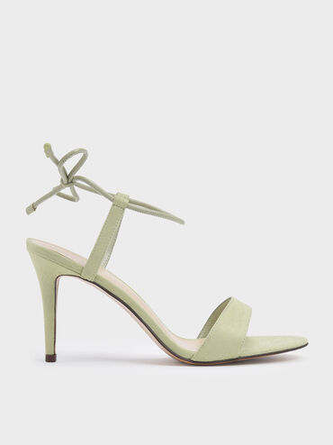 Ankle Tie Stiletto Sandals, Green, hi-res