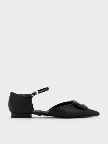 Chaussures d'Orsay en cuir Rosalie, Noir, hi-res