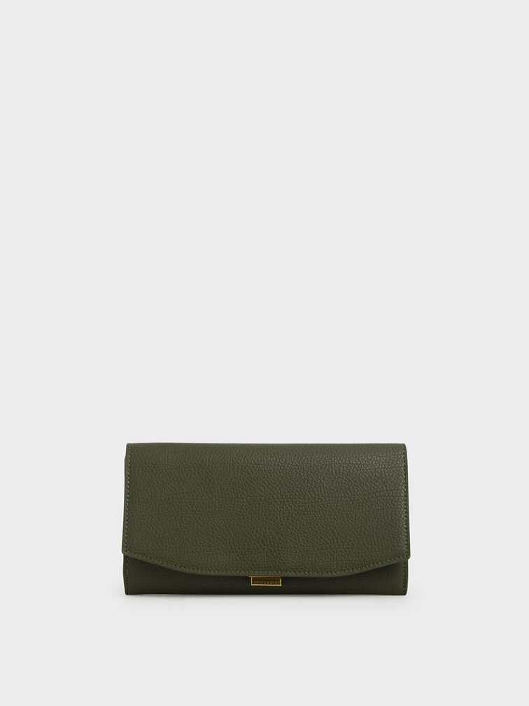 Mini Long Wallet, Olive, hi-res