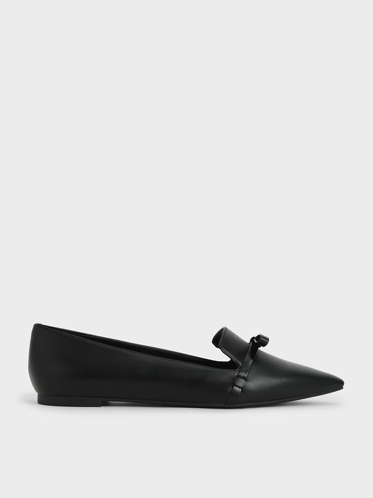 Bow Tie Loafers, Black, hi-res