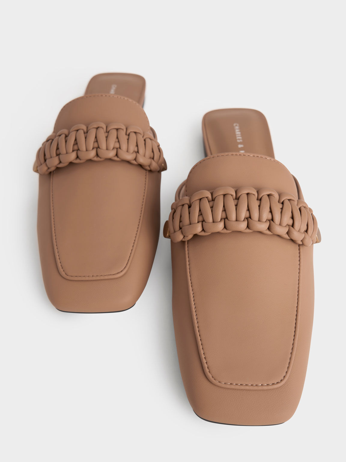 Braided Penny Loafer Mules, Sand, hi-res
