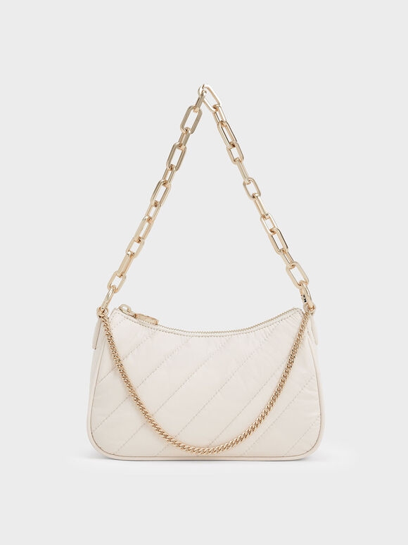 Chailly Chain Handle Crossbody Bag & Pouch, Cream, hi-res
