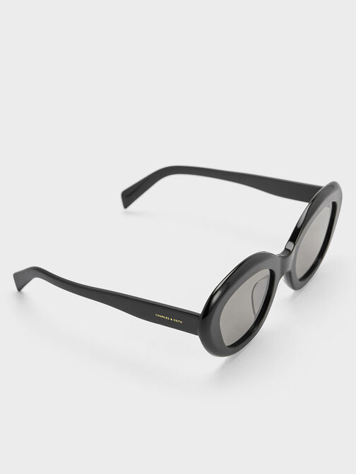 Gafas de sol cat-eye de acetato reciclado, Negro, hi-res
