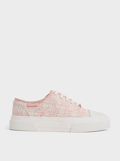 Joshi Tweed Sneakers, Light Pink, hi-res