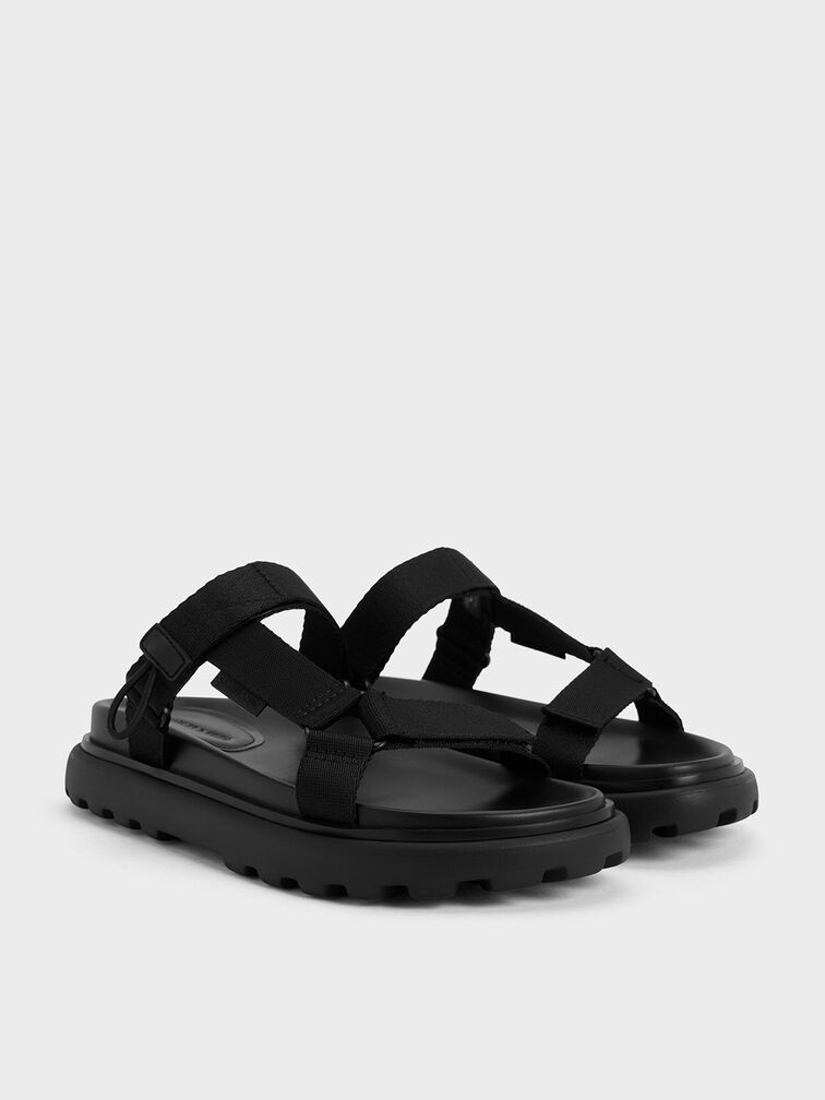 Sandales sportives Maisie, Noir Texturé, hi-res