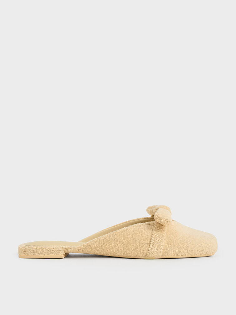 Loey Textured Knotted Mules, Beige, hi-res