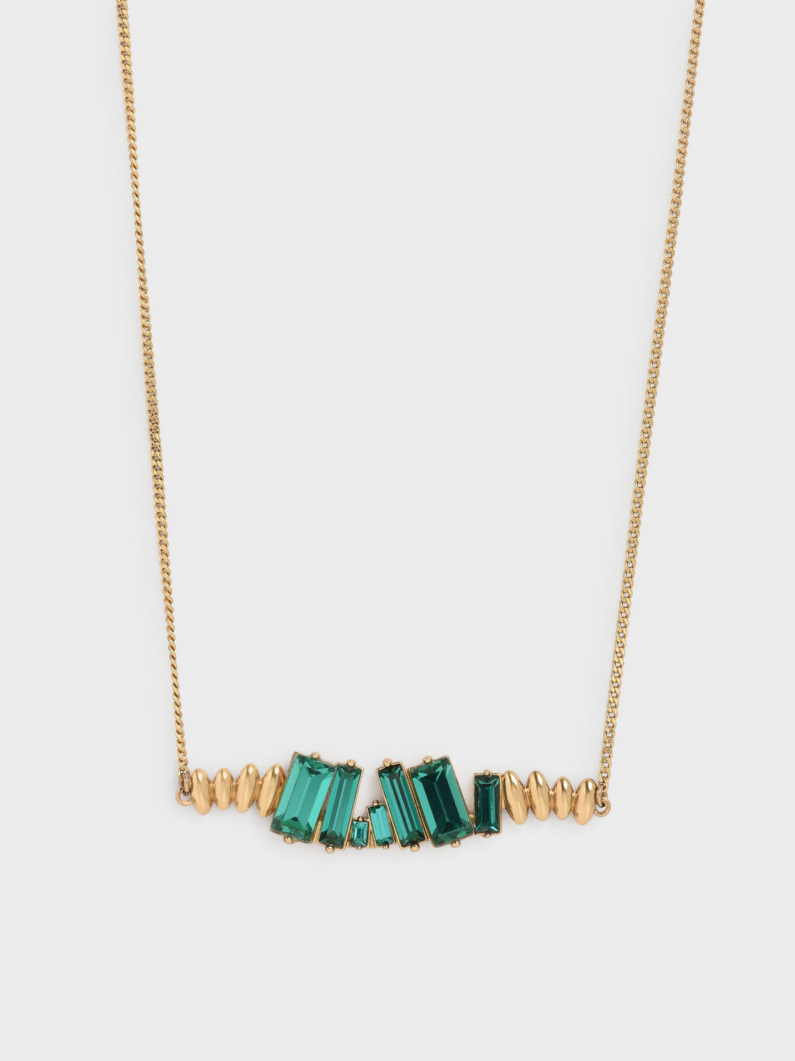 Swarovski® Crystal Embellished Matinee Necklace, Green, hi-res