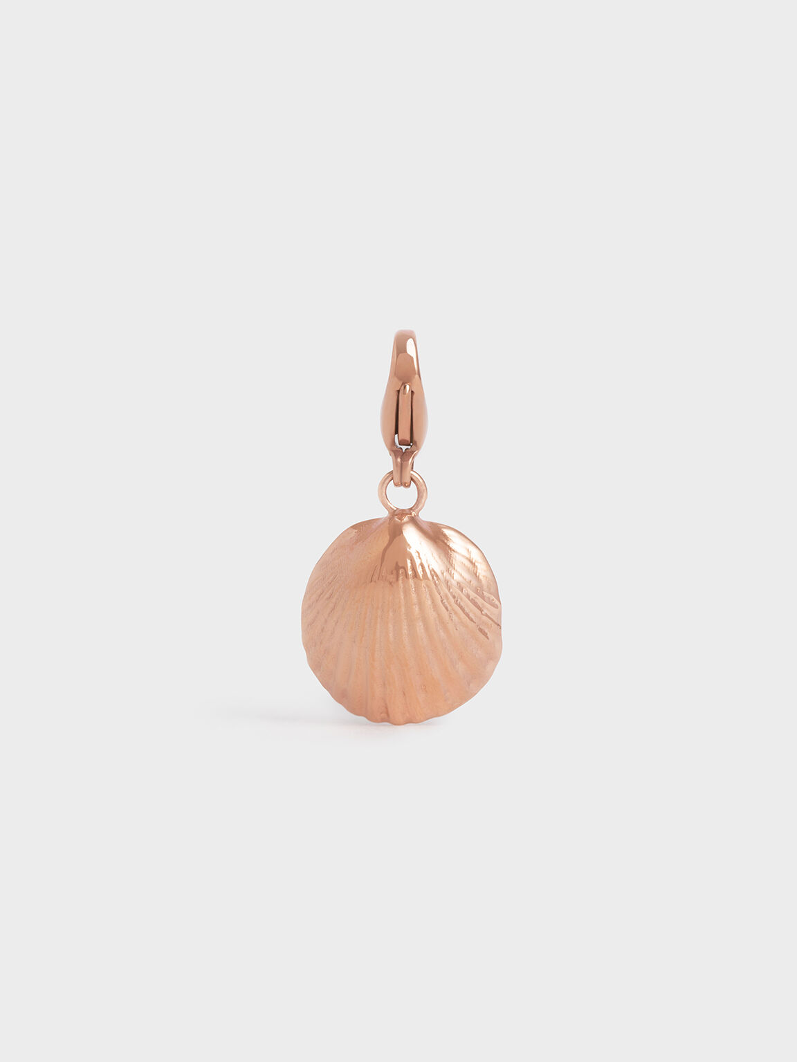 Cockle Seashell Charm, Rose Gold, hi-res