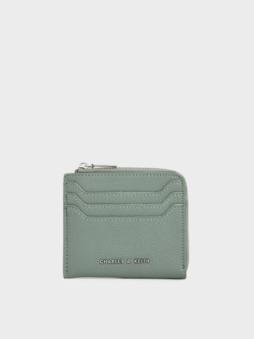 Small Zip Pouch, Sage Green, hi-res