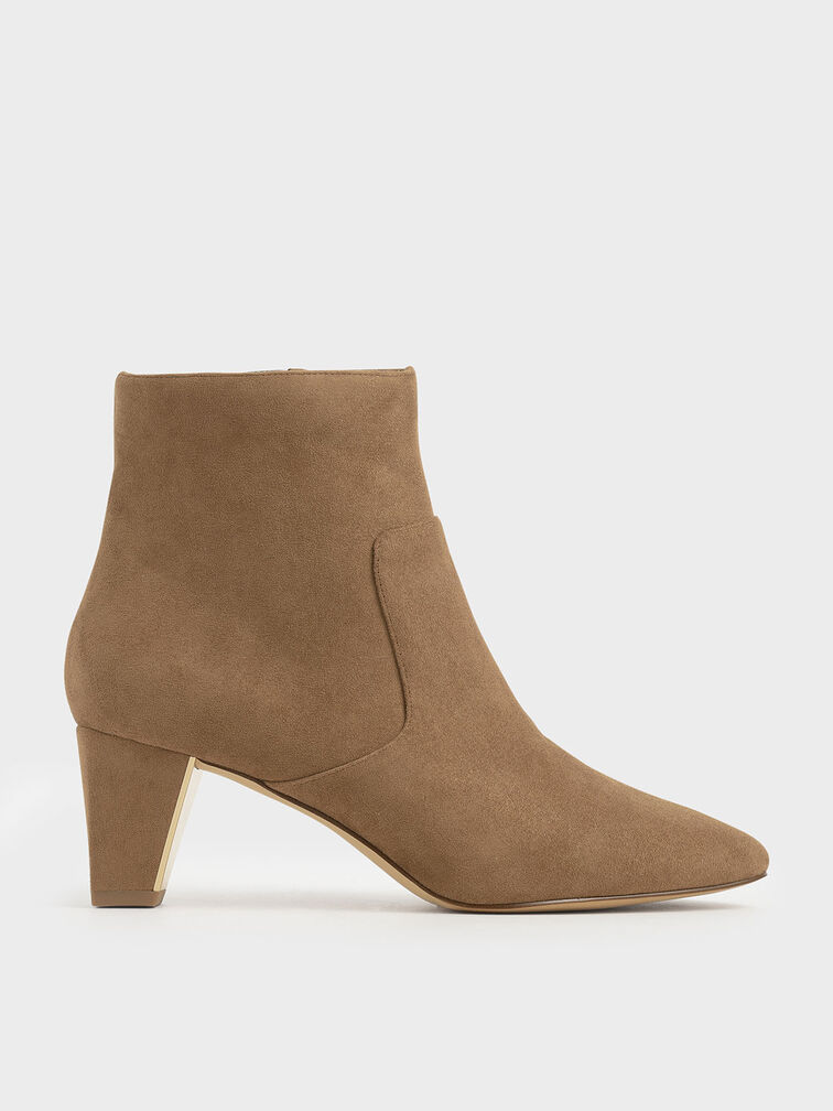 Textured Ankle Boots, Camel, hi-res