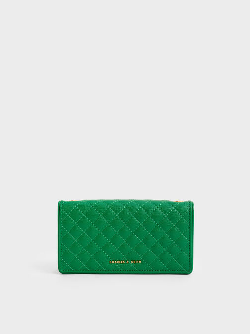 Quilted Pouch, Green, hi-res