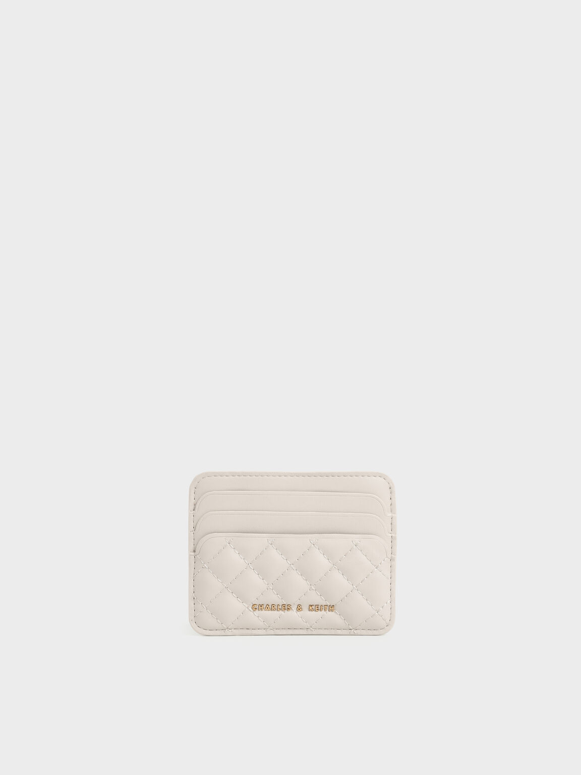 Cleo Quilted Card Holder, Ivory, hi-res