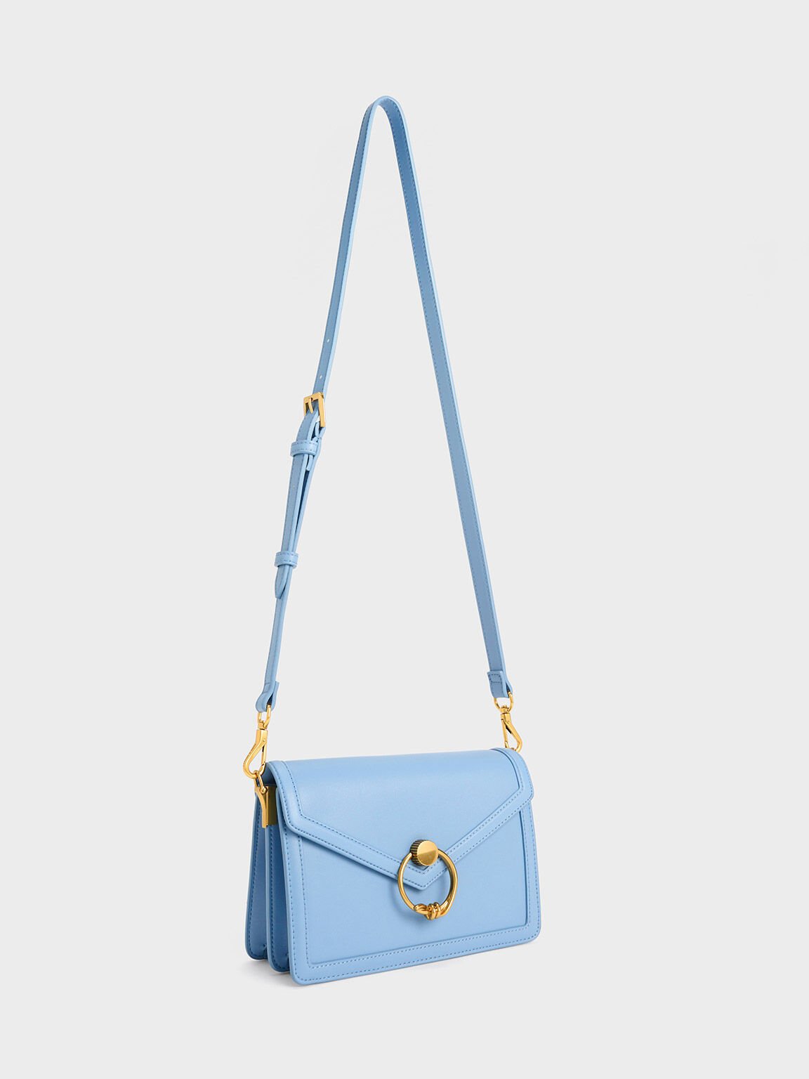 Light Blue Joelle Envelope Shoulder Bag - CHARLES & KEITH DE