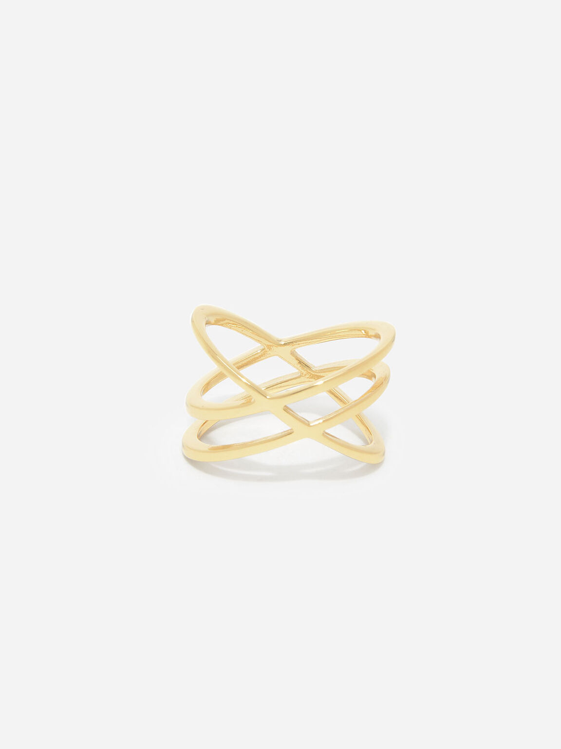 Criss Cross Ring, Gold, hi-res