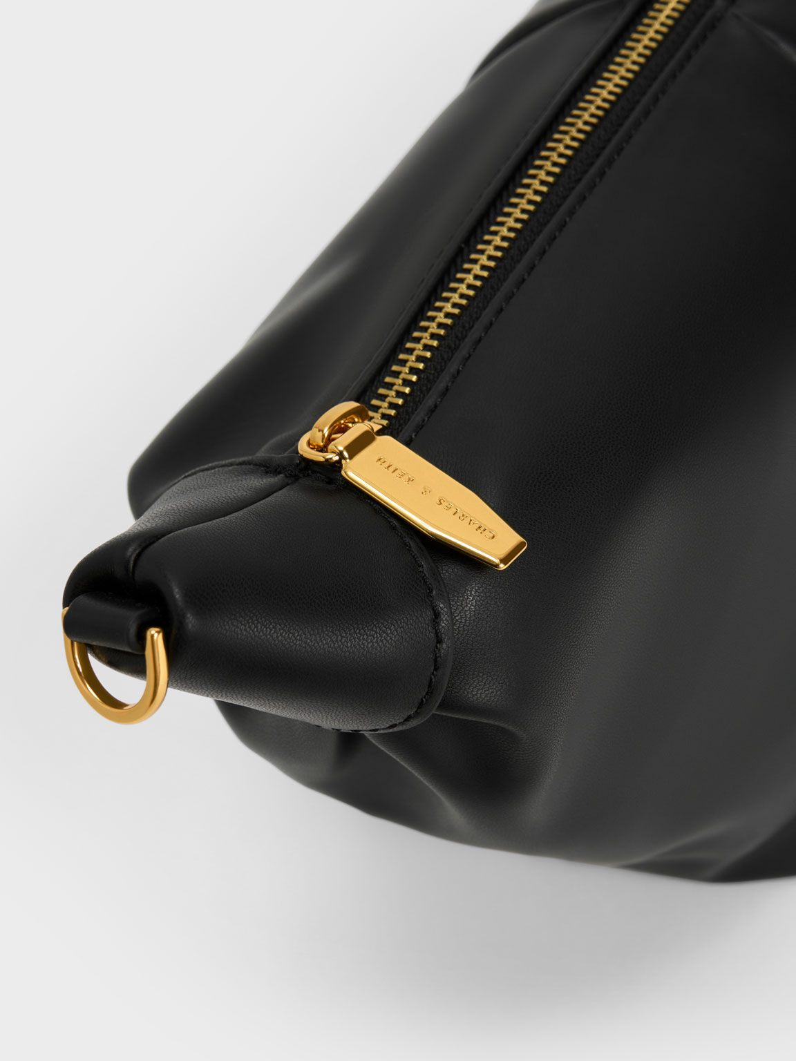 Daki Chain Handle Hobo Bag, Black, hi-res