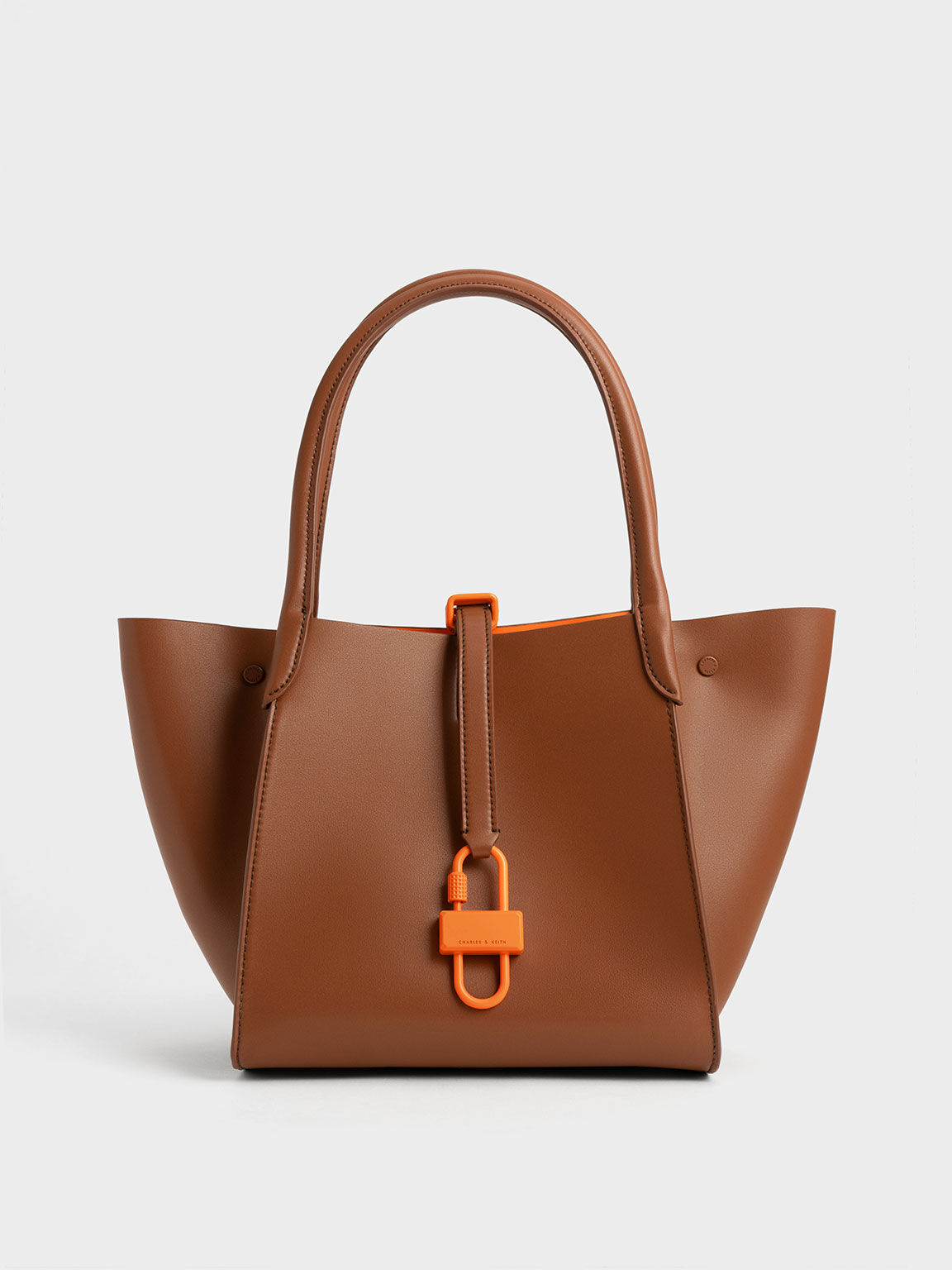 Brown Balta Belted Tote Bag - CHARLES & KEITH CZ