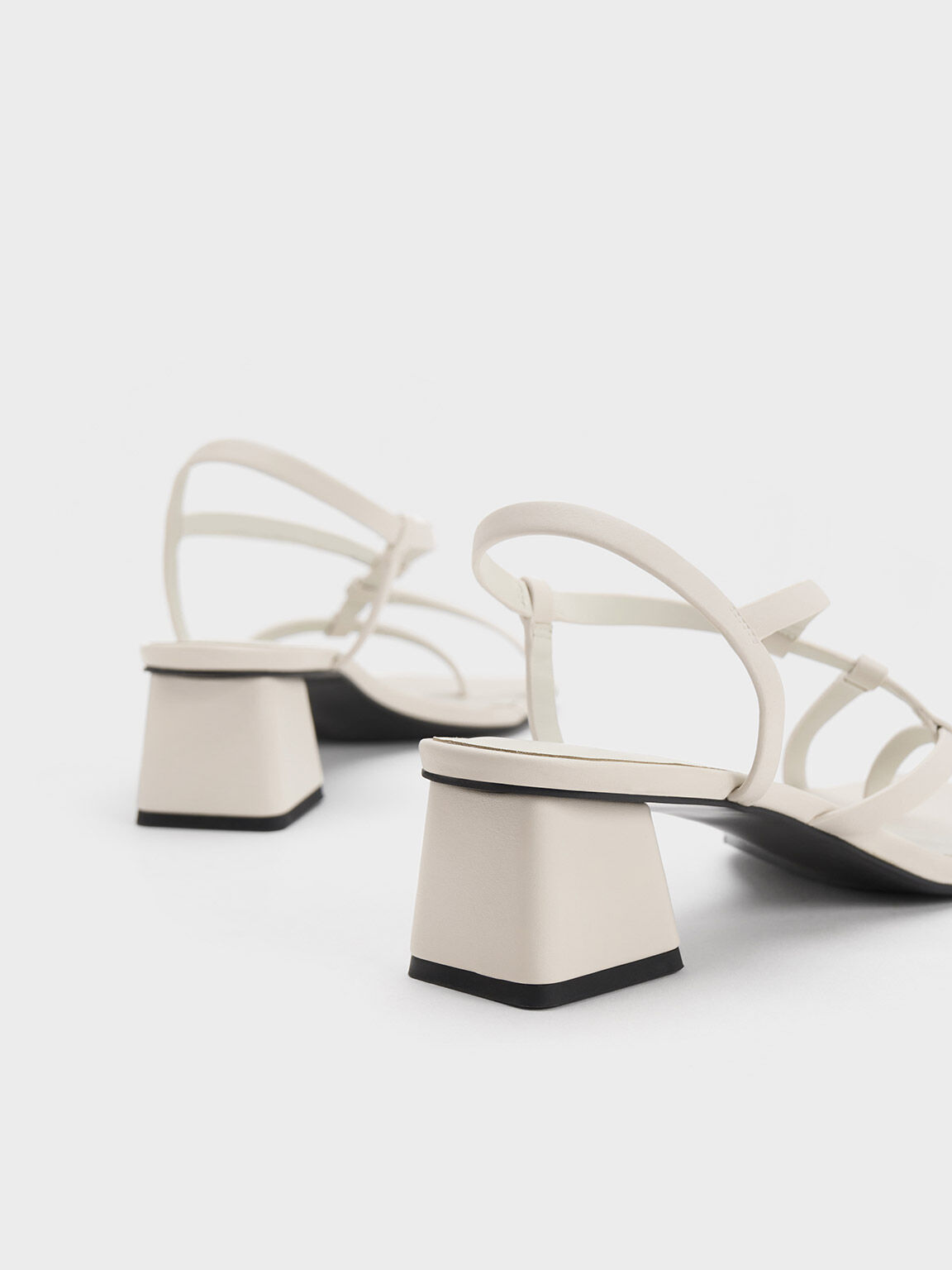 Asymmetric Interwoven Thong Sandals, Chalk, hi-res