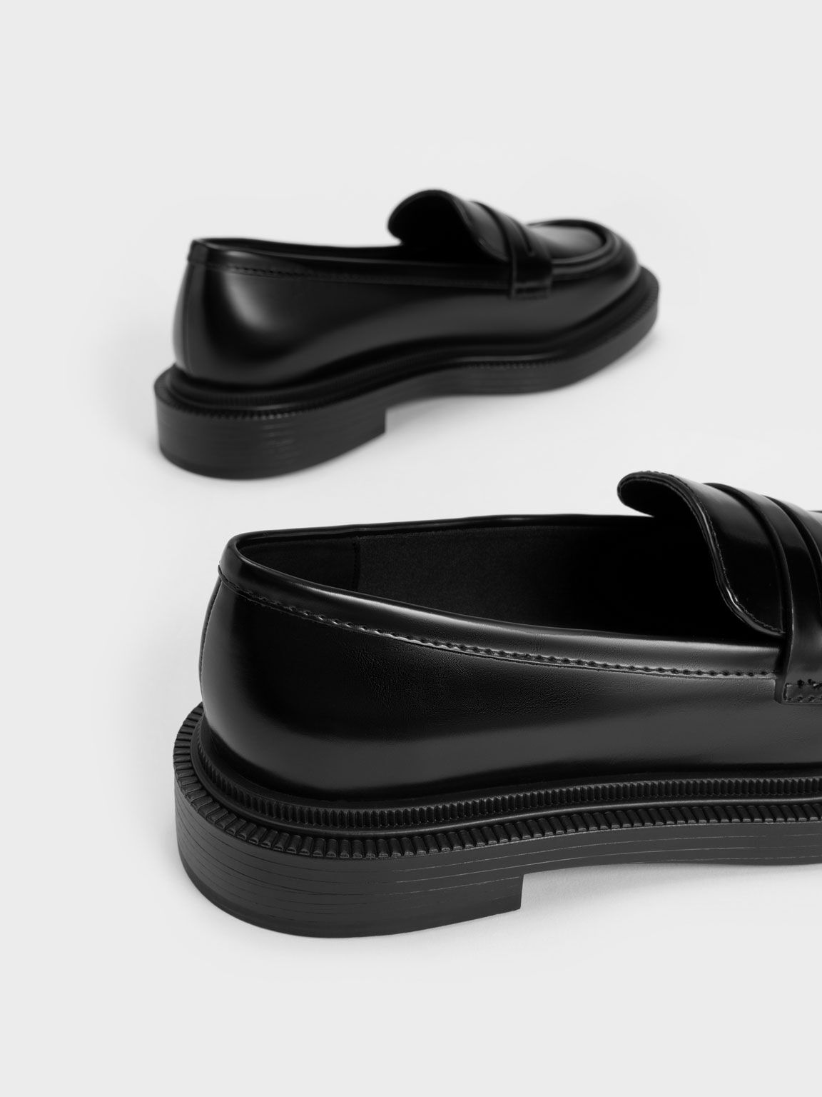 Black Classic Penny Loafers - CHARLES & KEITH NL