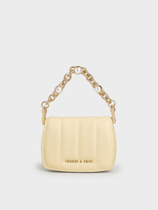 Chain Handle Vanity Pouch, Butter, hi-res