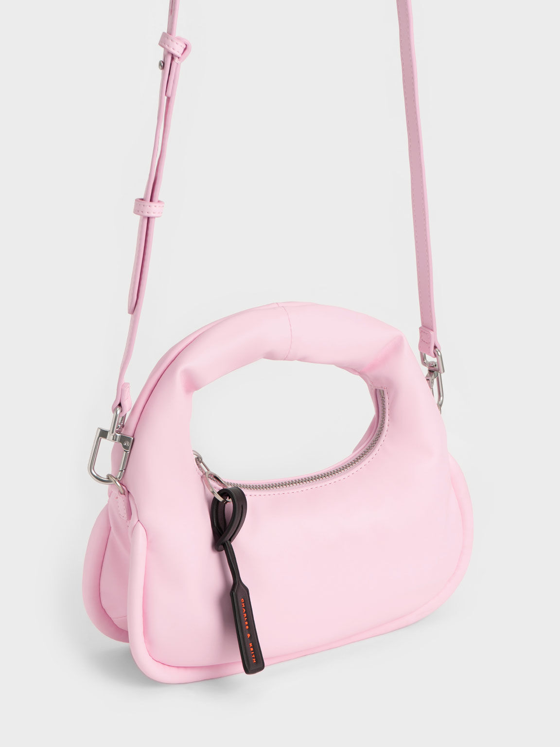 Yama Crescent Hobo Bag, Pink, hi-res