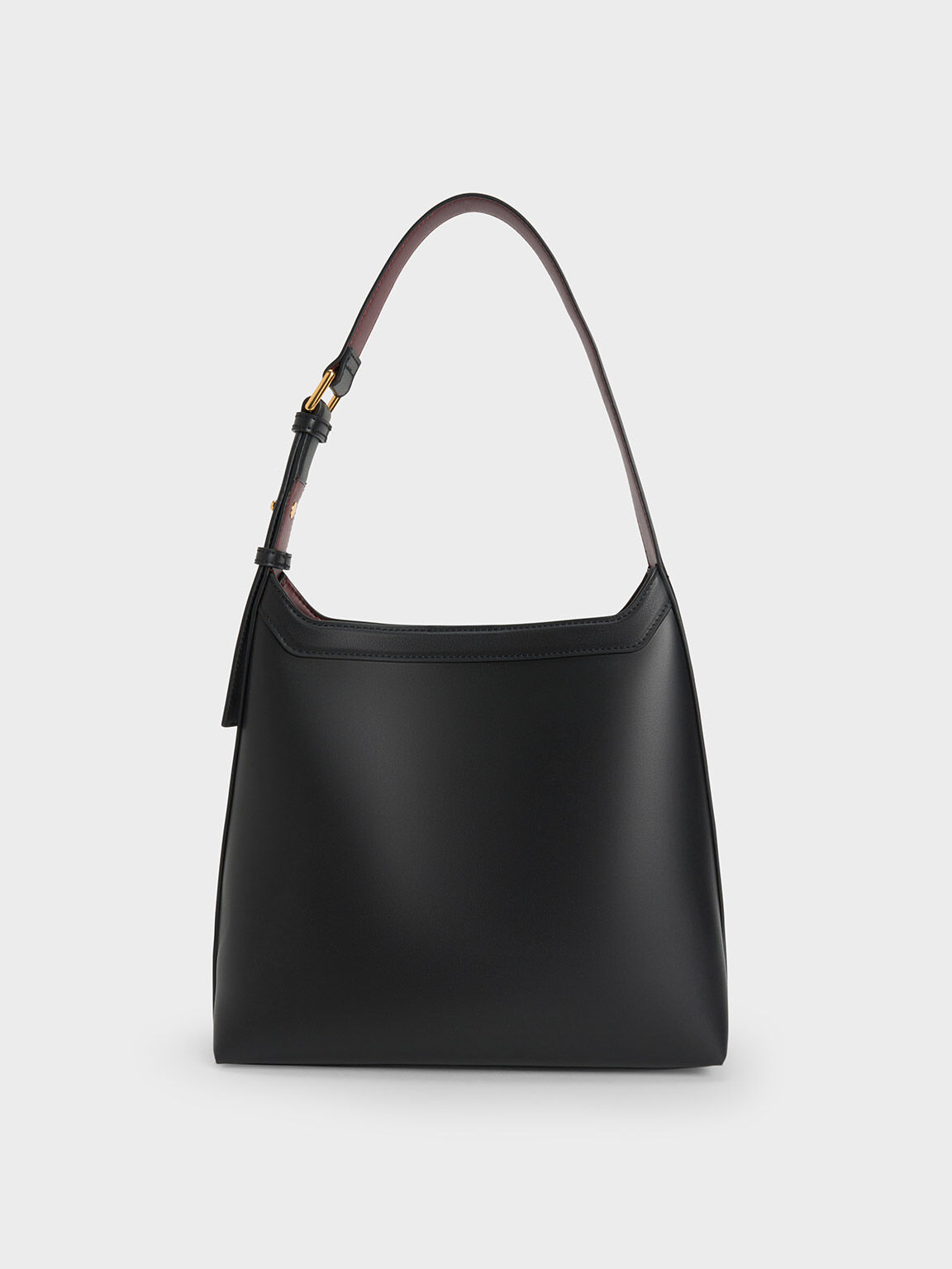 Leona Large Hobo Bag, Black, hi-res