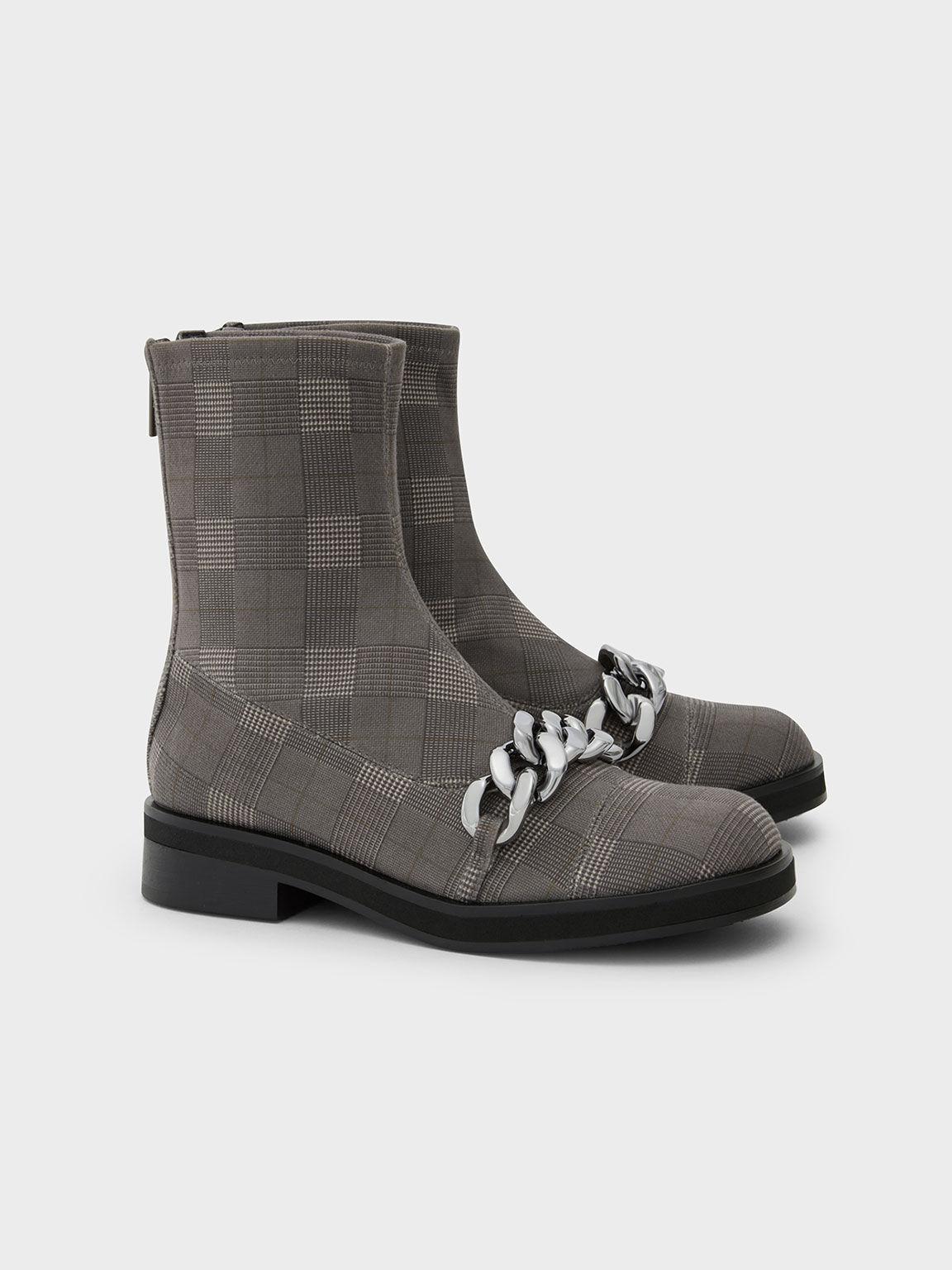 Chunky Chain Link Ankle Boots, Multi, hi-res