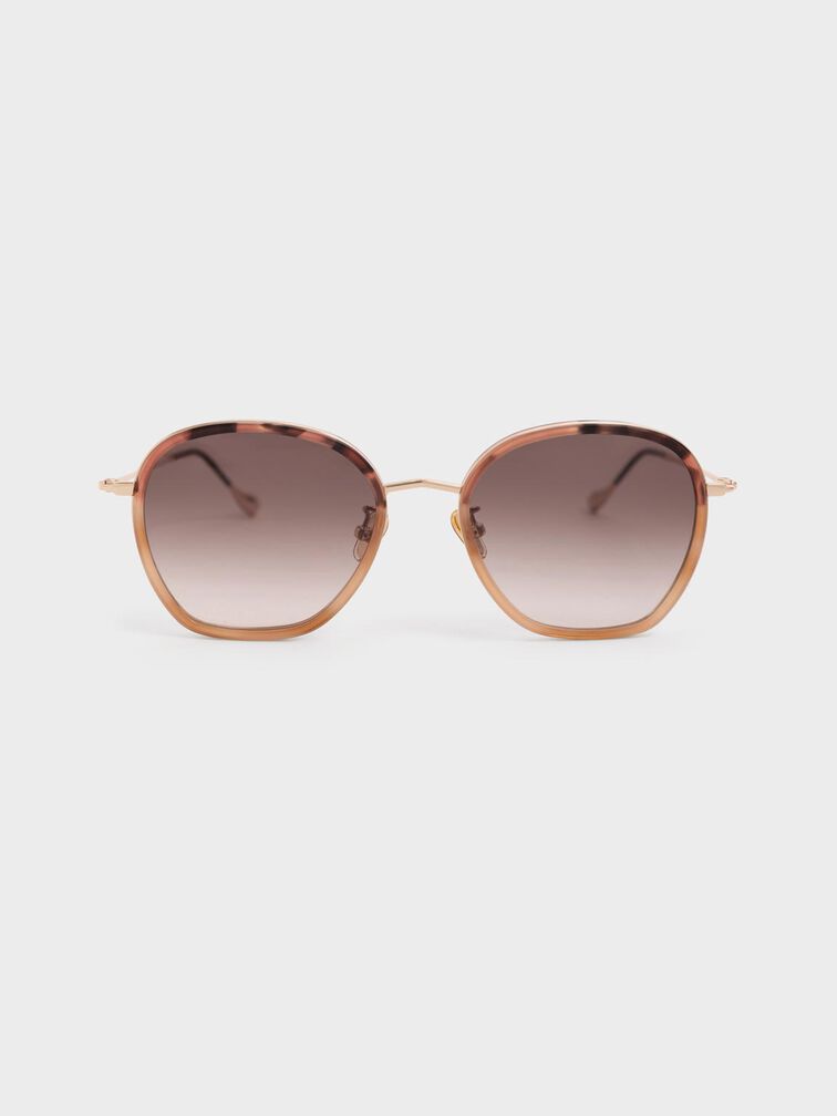 KEITH & CHARLES LU Recycled Wire-Frame - Sunglasses Pink Acetate