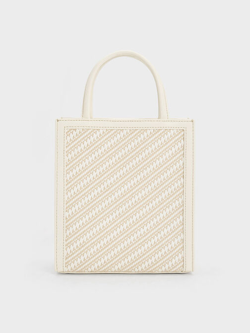 Woven Double Handle Tote Bag, Multi, hi-res