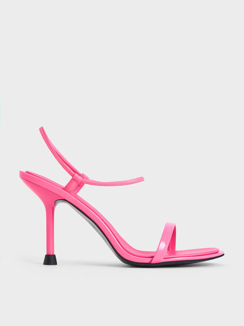 Stiletto-Heel Ankle-Strap Pumps, Pink, hi-res