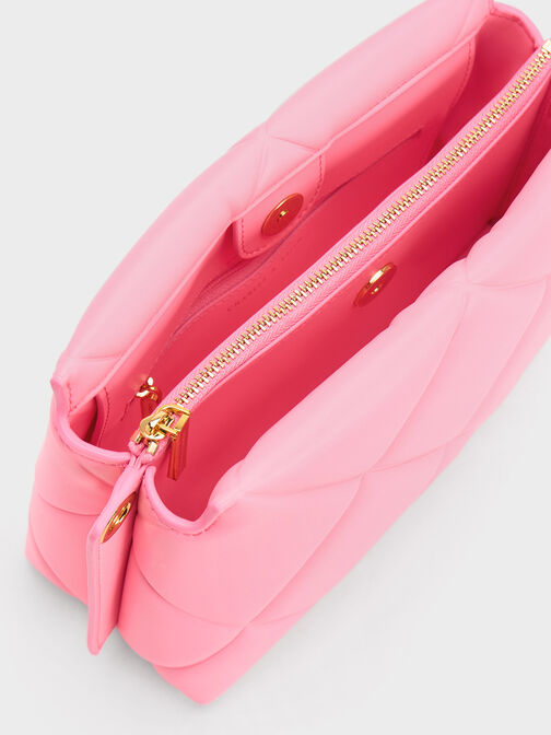 Danika Chunky Chain Padded Bag, Pink, hi-res