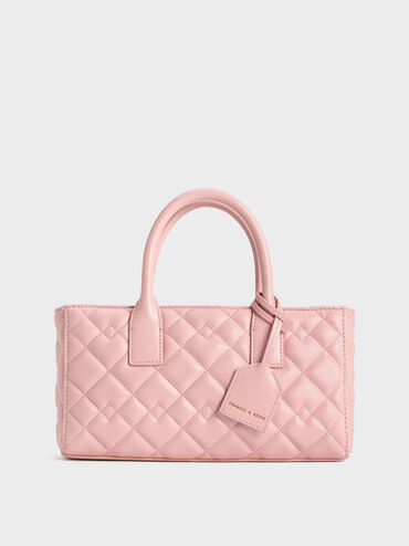 Nezu Quilted Tote Bag, Light Pink, hi-res
