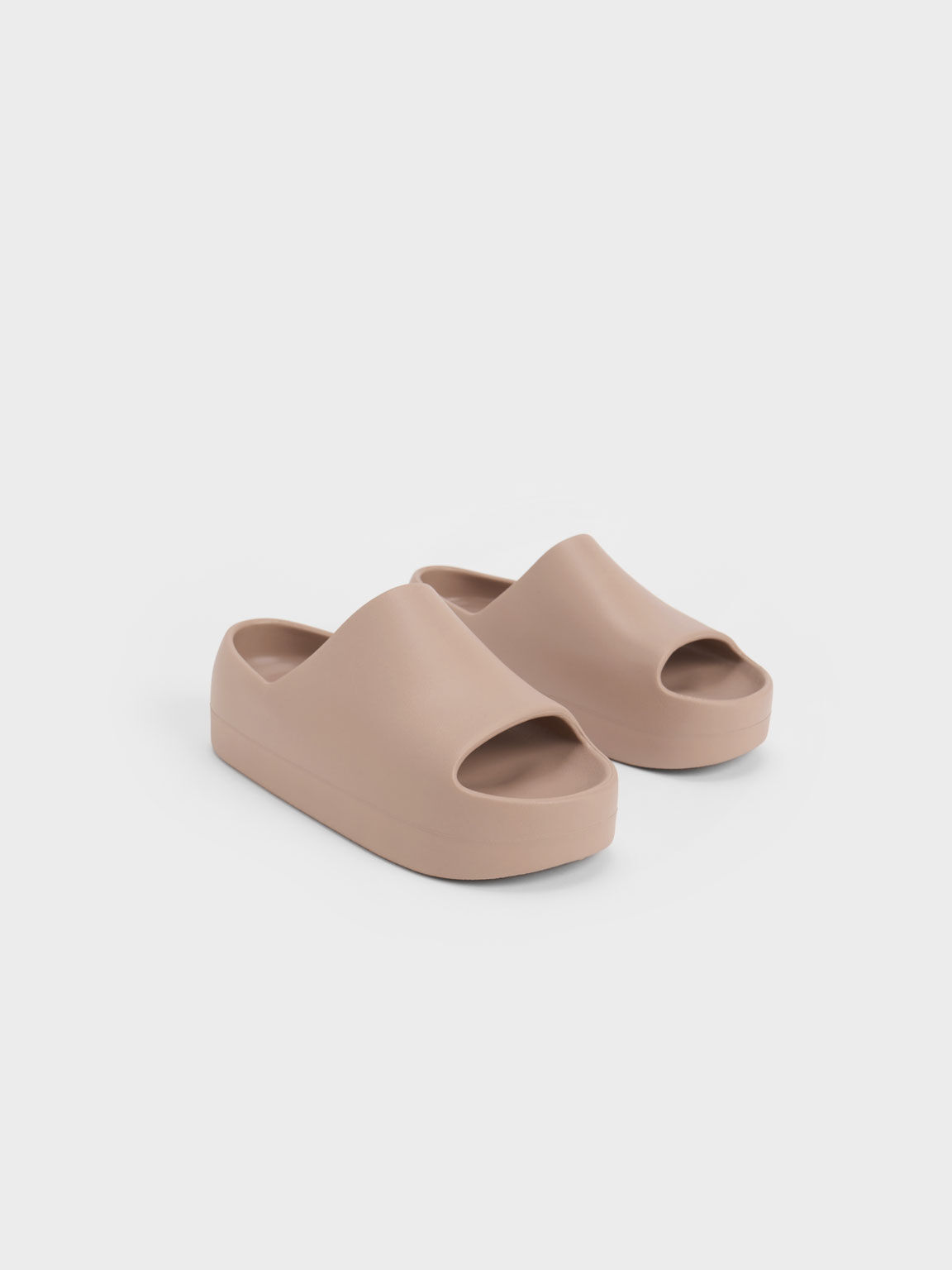 Morgan Platform Slide Sandals, Brown, hi-res