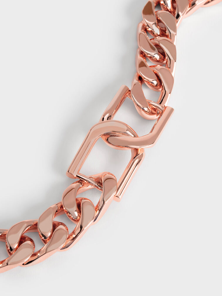 Rose Gold Gabine Chain-Link Bracelet - CHARLES & KEITH PL