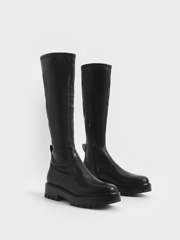 Black Knee-High Boots - CHARLES & KEITH FR