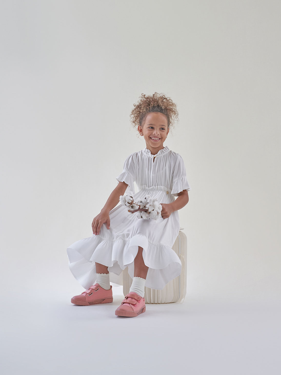 Purpose Collection 2021: Girls' Organic Cotton Sneakers, Pink, hi-res