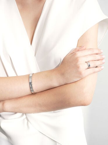 Swarovski® Crystal Studded Bracelet, Silver, hi-res