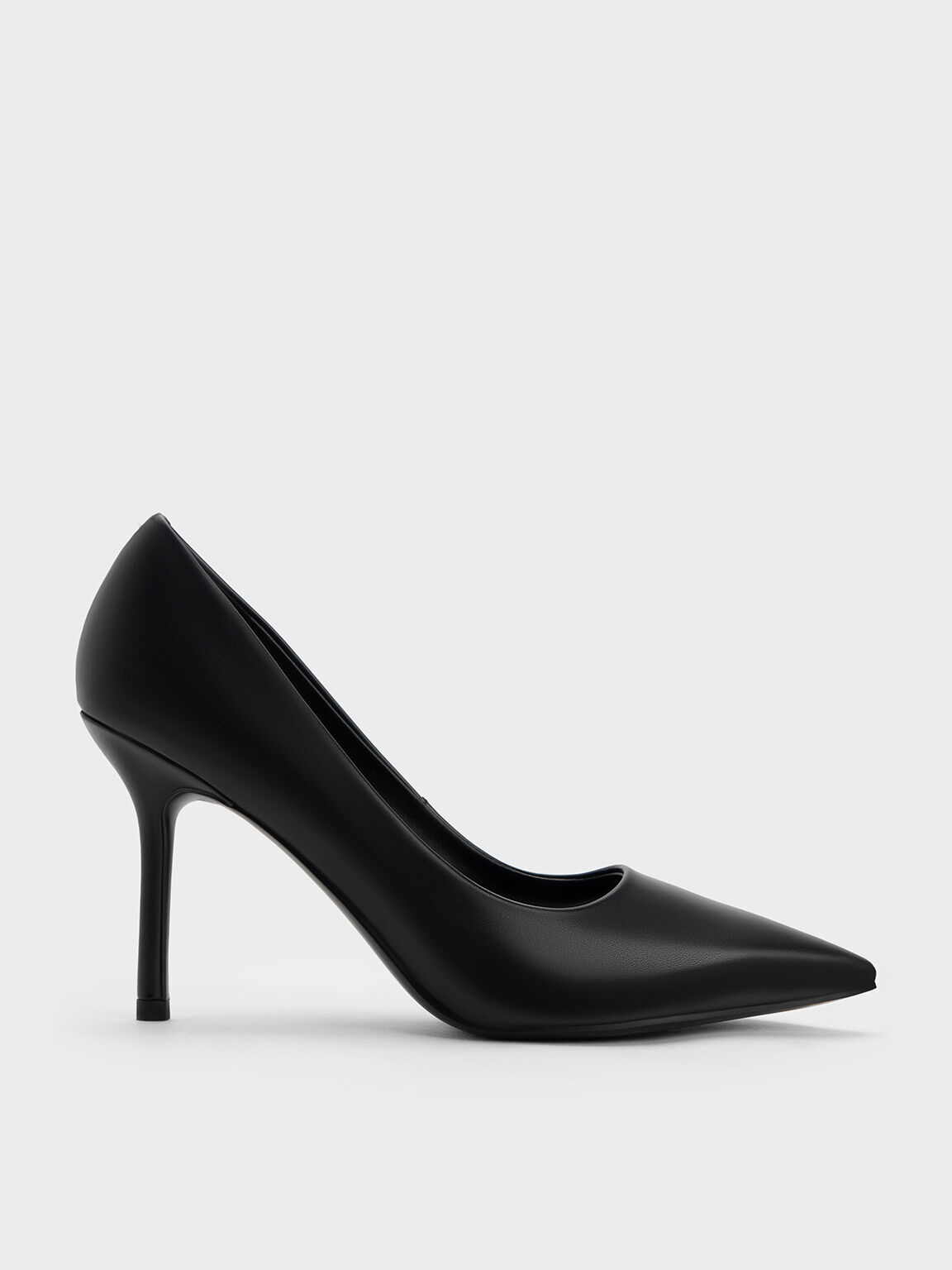Black Emmy Pointed-Toe Pumps - CHARLES & KEITH CZ
