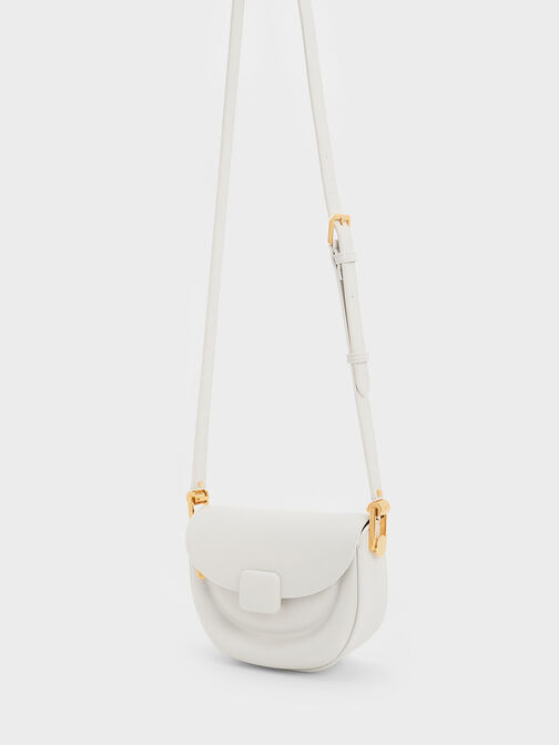 Koa Half-Moon Saddle Bag, White, hi-res