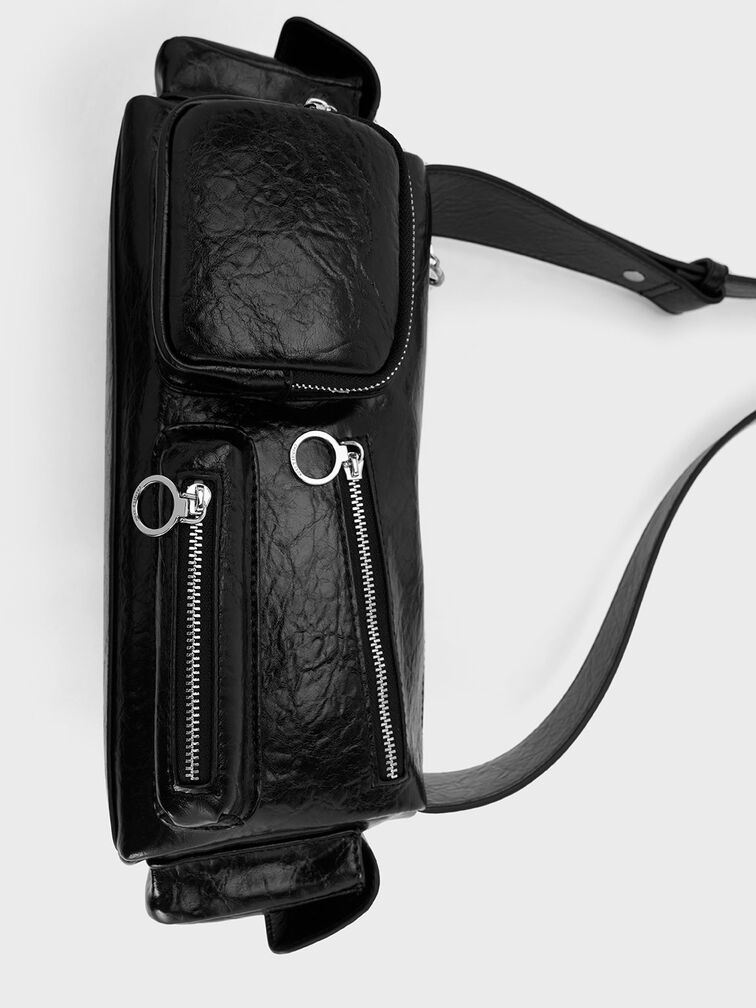 Mathilda Multi-Pocket Shoulder Bag, Noir, hi-res