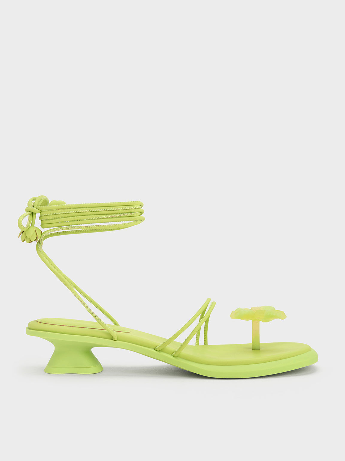Butterfly Tie-Around Sandals, Lime, hi-res