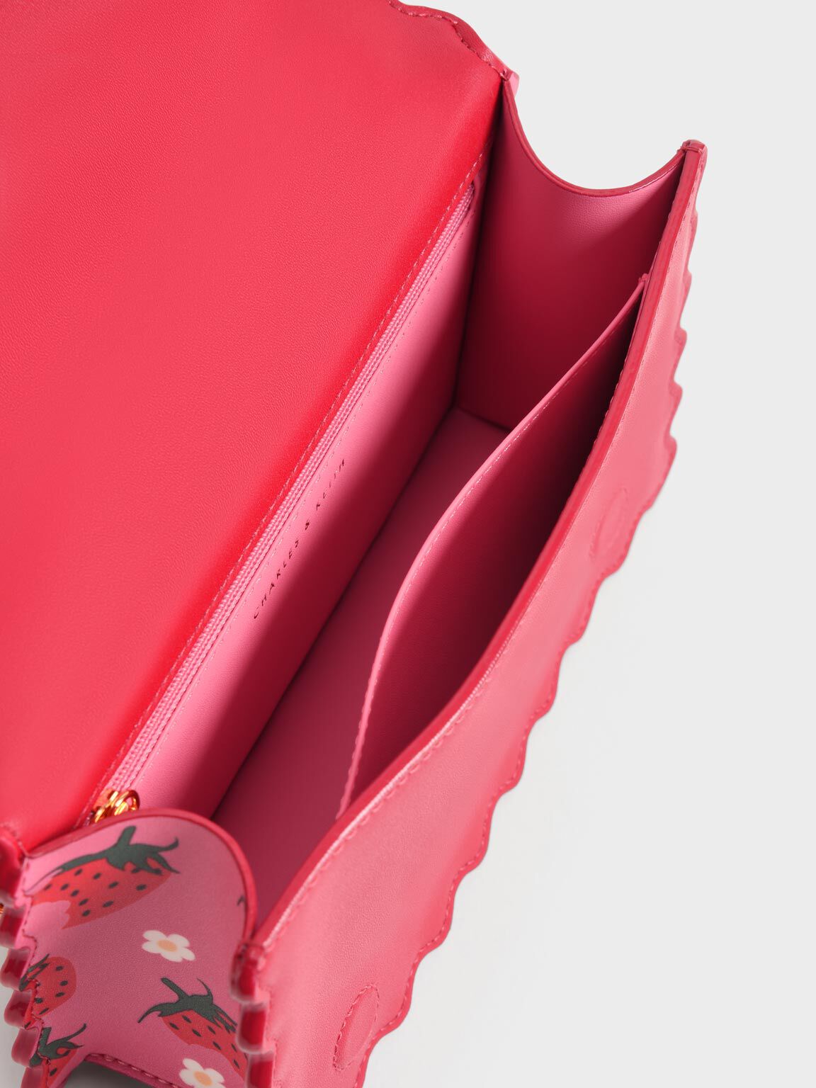 Rowan Beaded Strawberry-Print Chain Handle Bag, Pink, hi-res
