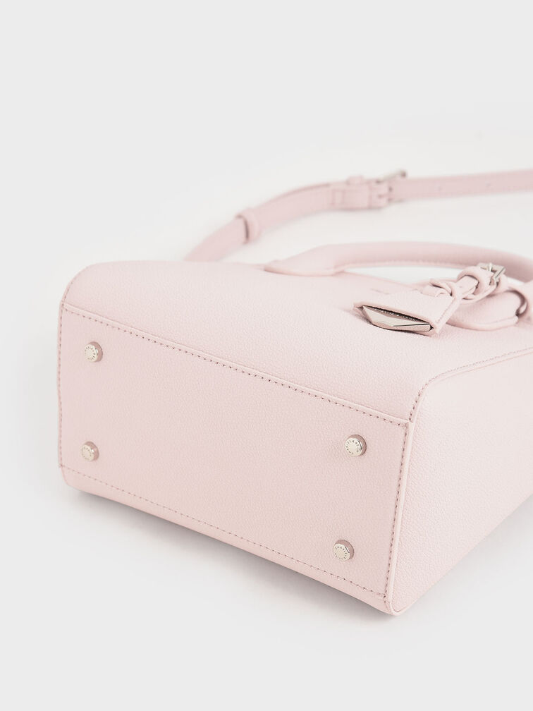 Harper Structured Top Handle Bag, Light Pink, hi-res