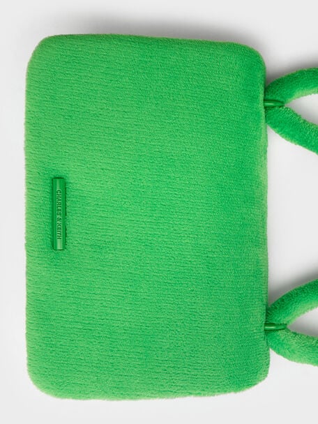 Bolso cruzado Loey texturizado, Verde, hi-res