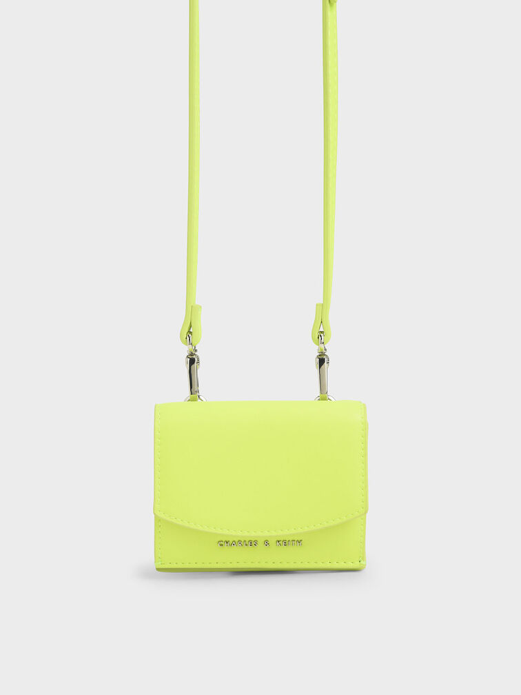 Mini Short Wallet, Neon Yellow, hi-res