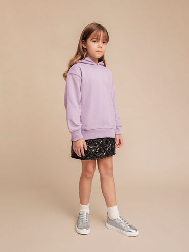 Zapatillas de niña con purpurina, Plateado, hi-res